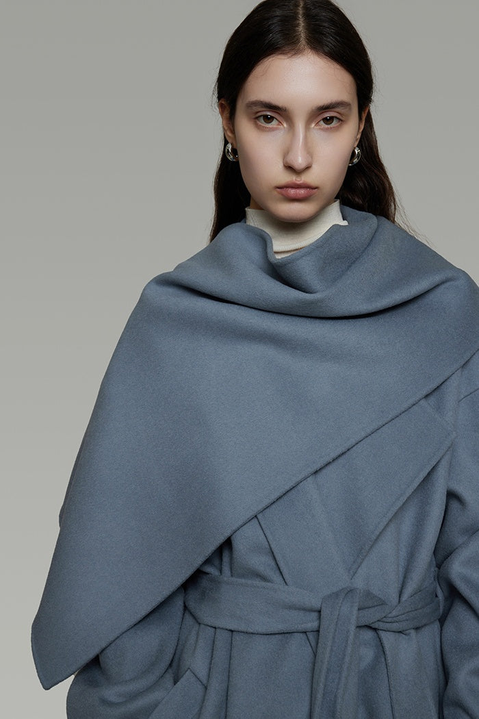 Timeless Luxury Wool Wrap Coat