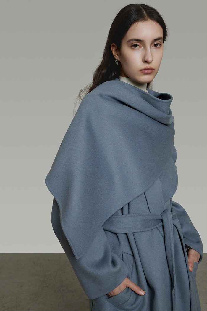 Timeless Luxury Wool Wrap Coat