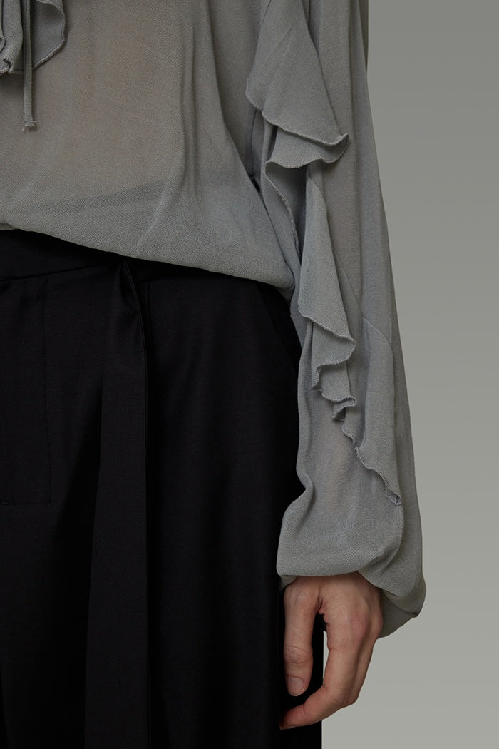 Artful Drape V-Neck Blouse