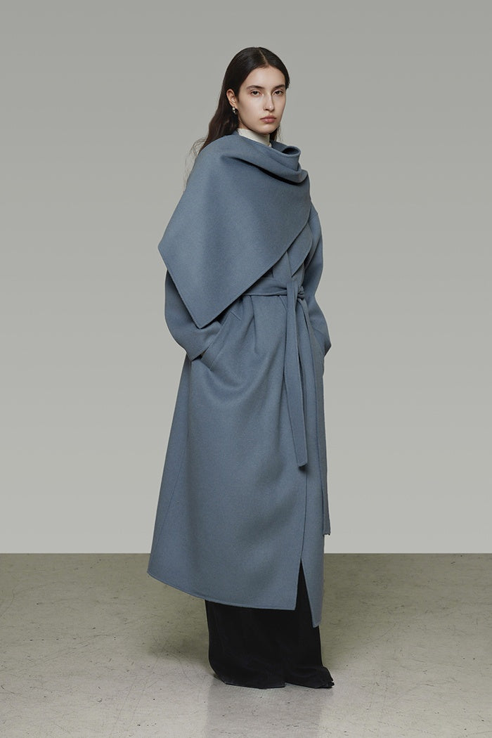 Timeless Luxury Wool Wrap Coat