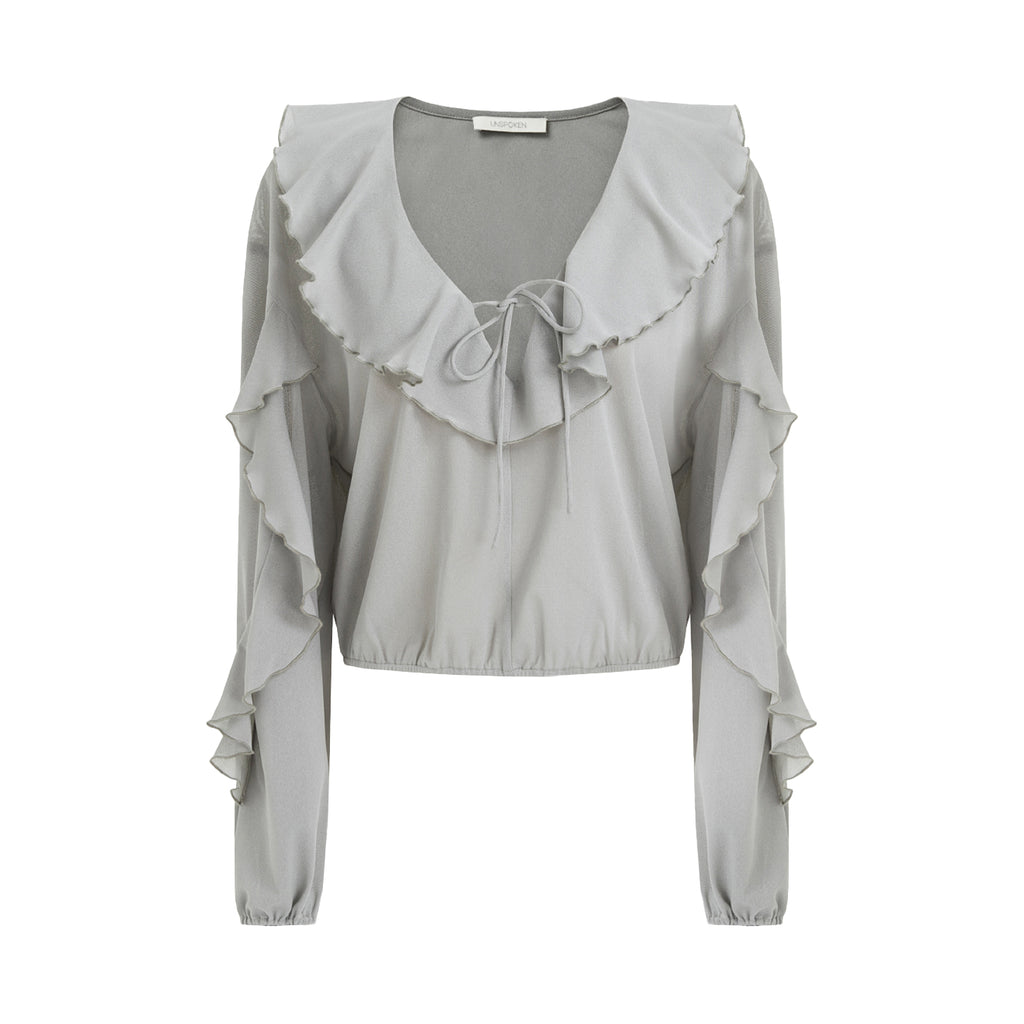 Artful Drape V-Neck Blouse