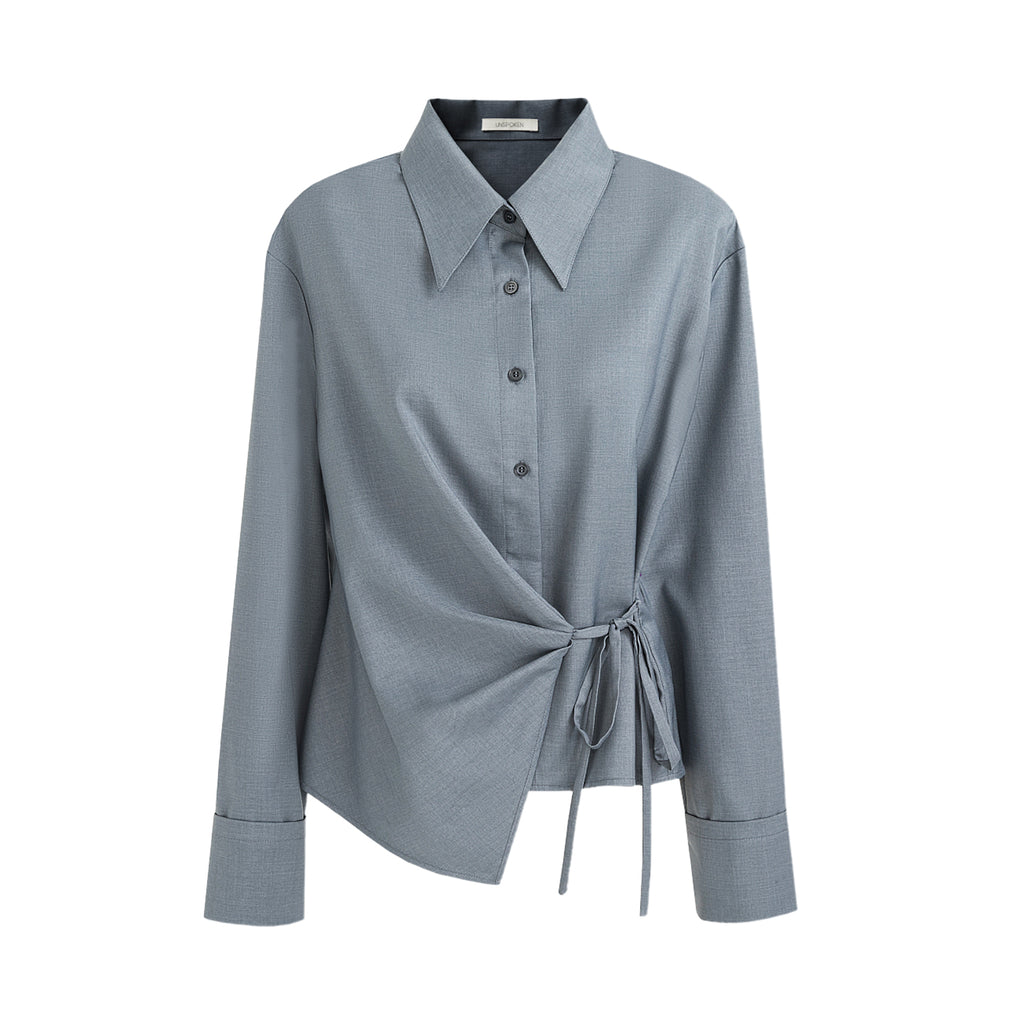 Sculpted Wrap Blouse - Effortless Chic