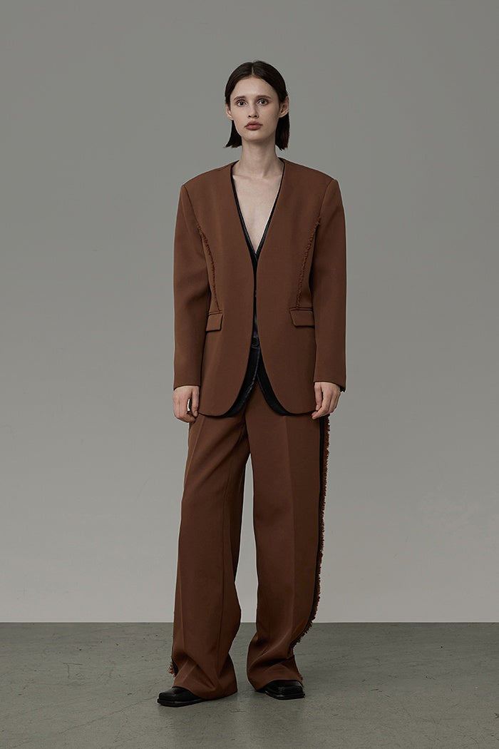 Executive Polish Contrast Suit Set