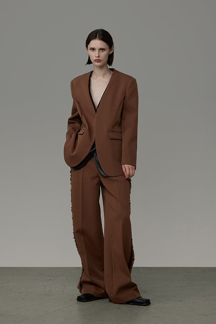 Executive Polish Contrast Suit Set