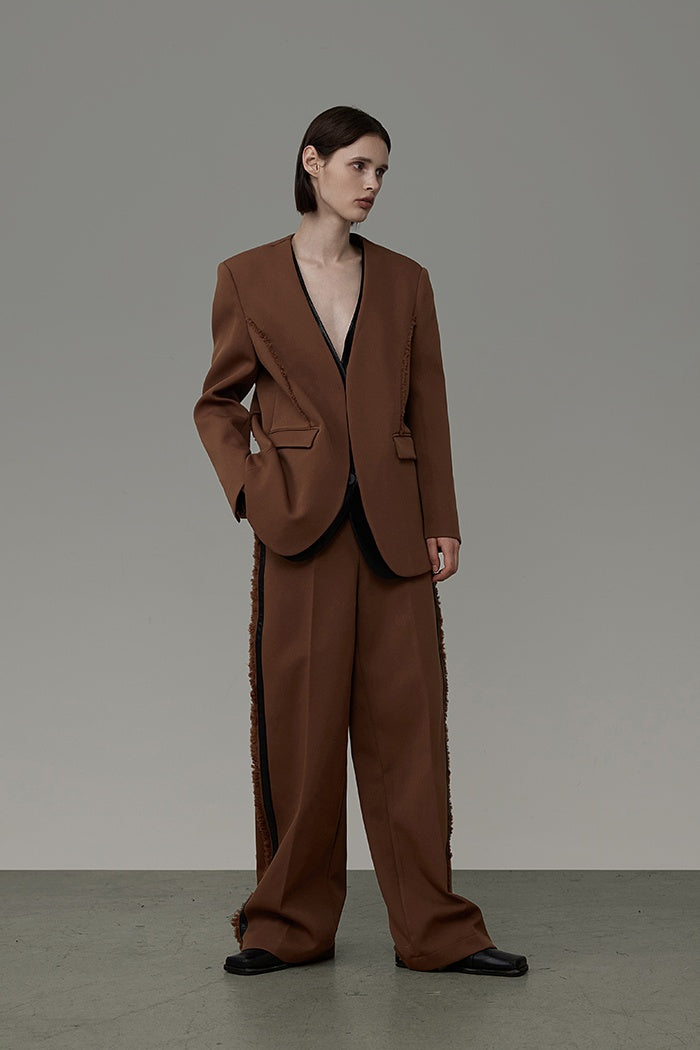 Executive Polish Contrast Suit Set