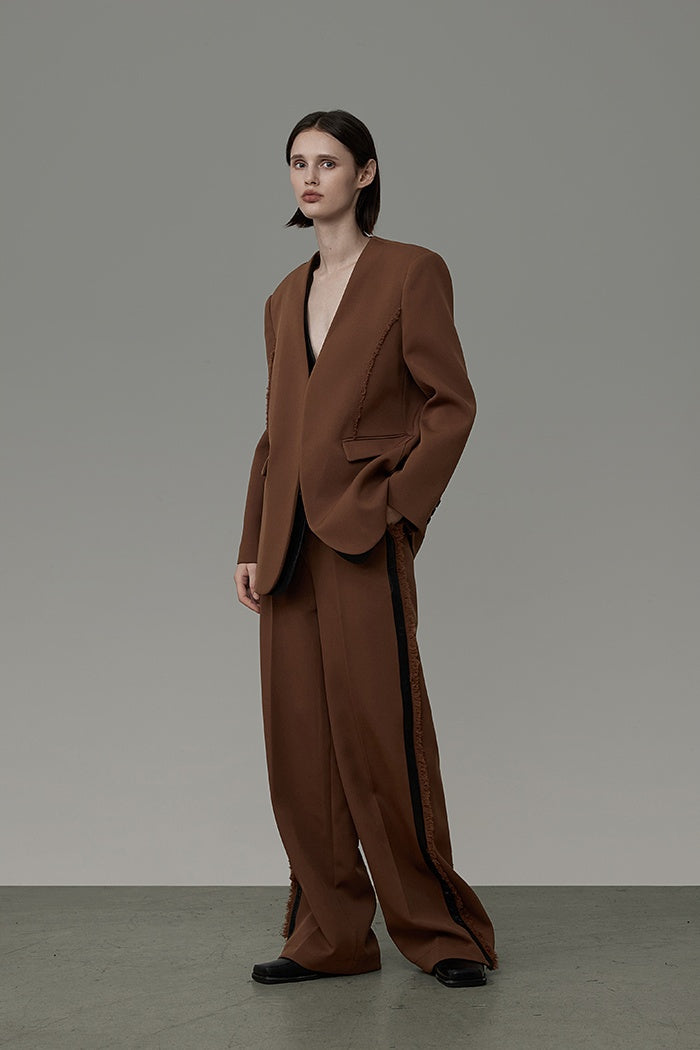 Executive Polish Contrast Suit Set