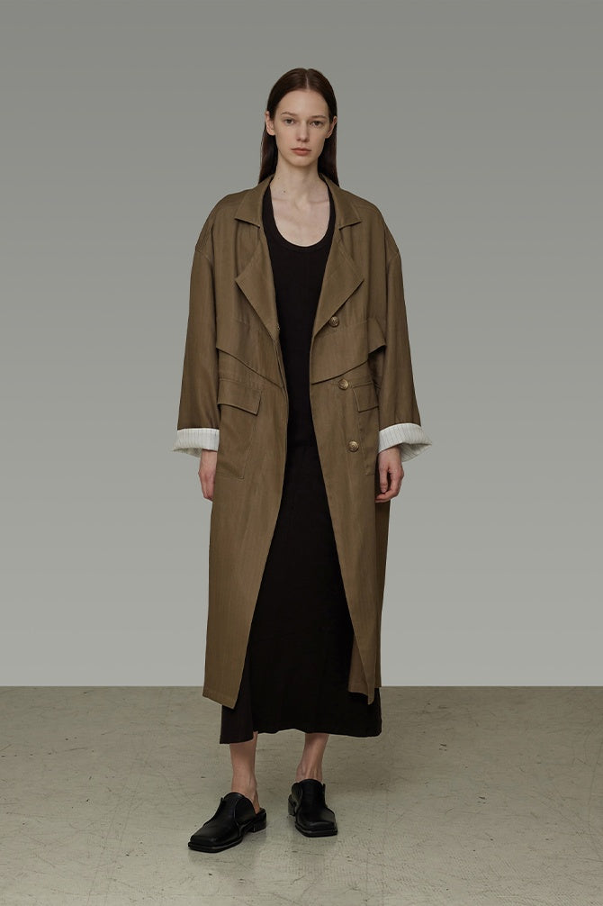 Timeless Stripe Structured Trench