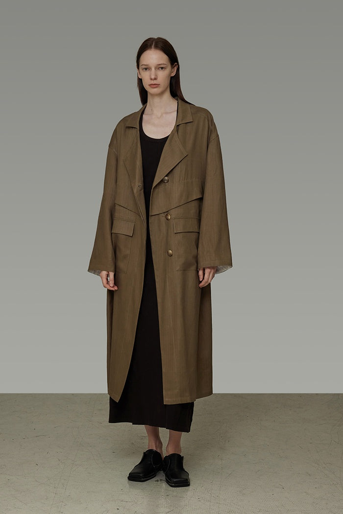 Timeless Stripe Structured Trench