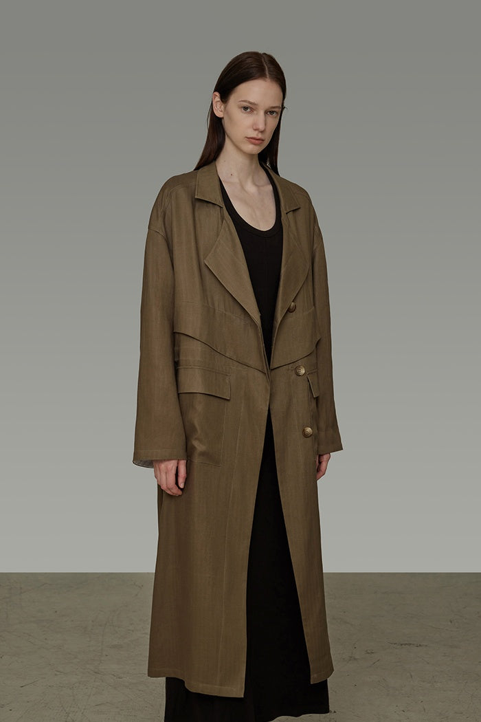 Timeless Stripe Structured Trench