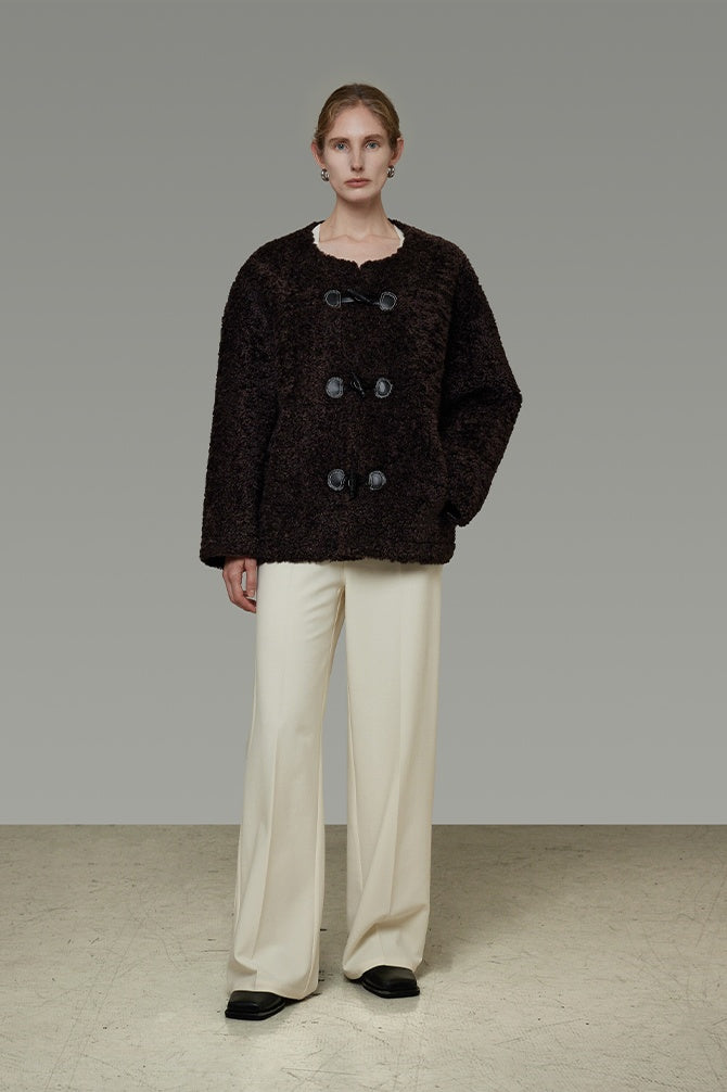 Vintage Faux Fur Toggle Coat