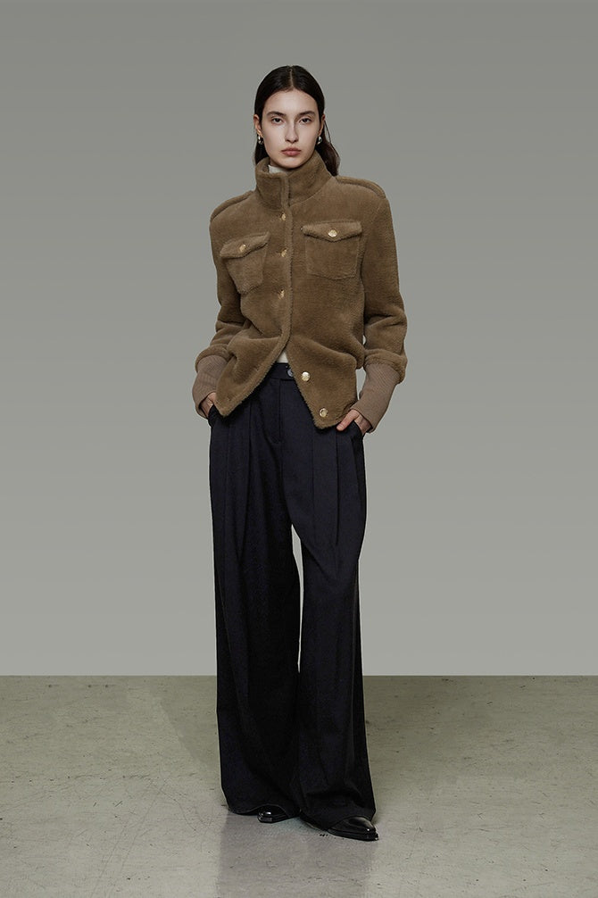 Tailored Precision Wool Short Coat