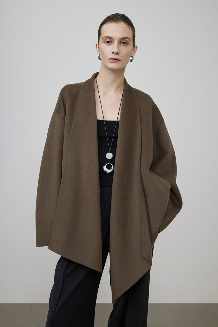Urban Elegance Wool Cape Coat
