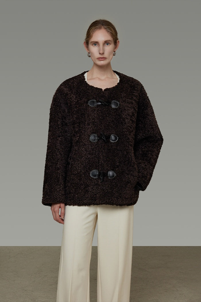 Vintage Faux Fur Toggle Coat