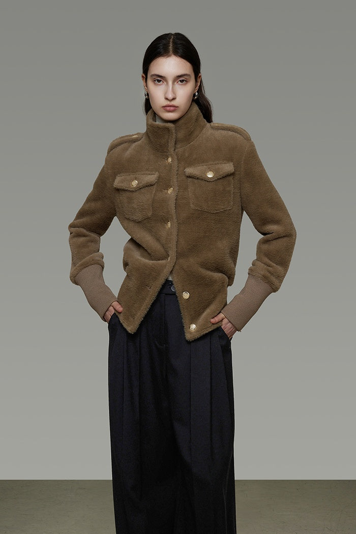 Tailored Precision Wool Short Coat