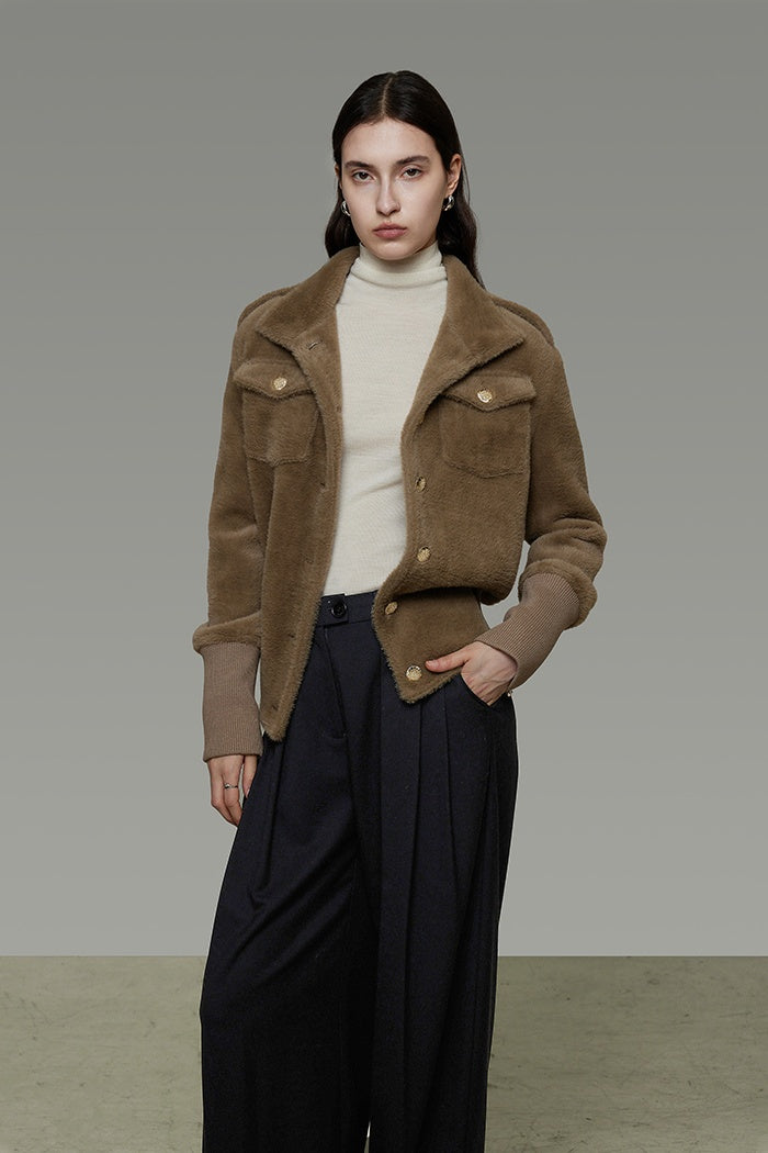 Tailored Precision Wool Short Coat