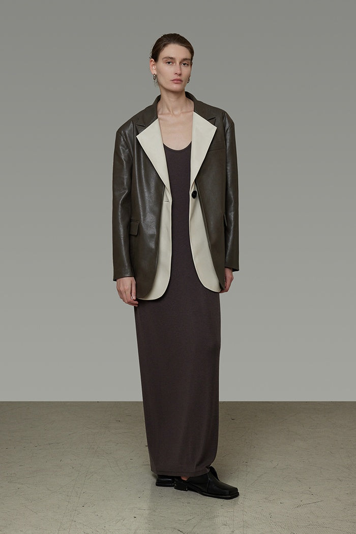 Rebel Tailor Faux Leather Statement Jacket