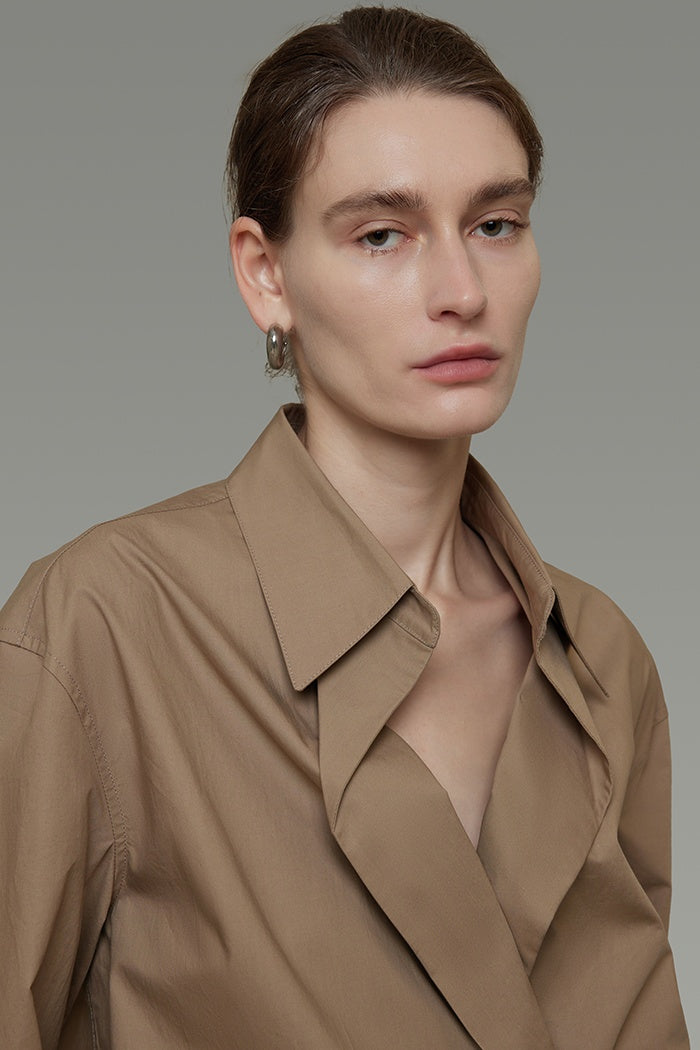 Unspoken V-Neck Pleated Blouse