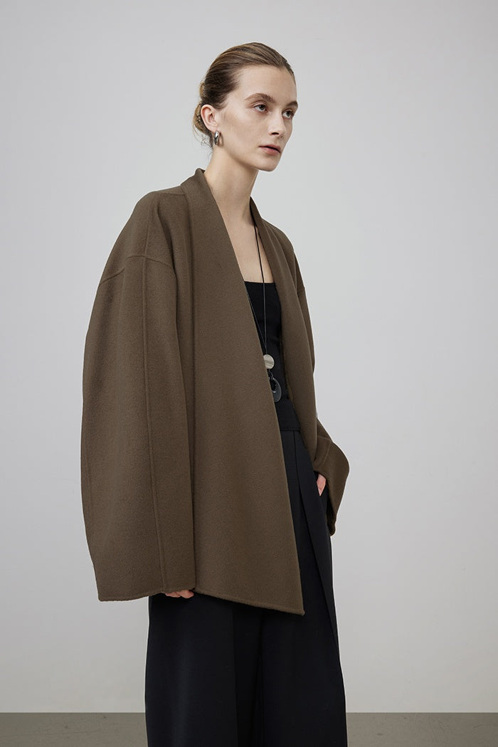 Urban Elegance Wool Cape Coat