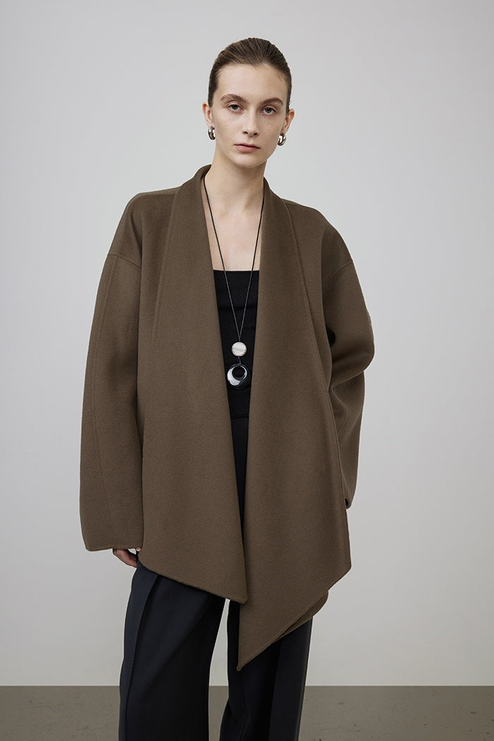Urban Elegance Wool Cape Coat