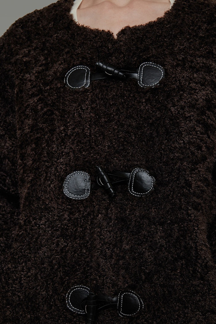 Vintage Faux Fur Toggle Coat