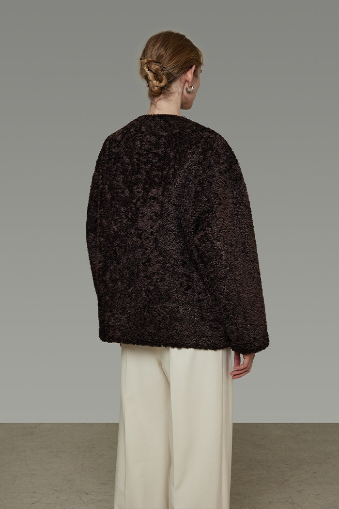 Vintage Faux Fur Toggle Coat