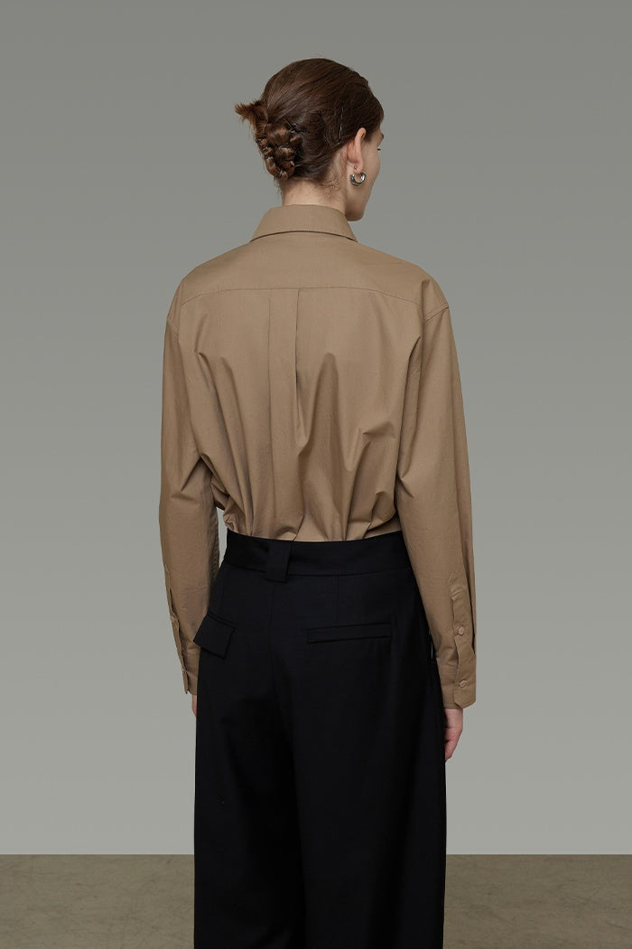 Unspoken V-Neck Pleated Blouse