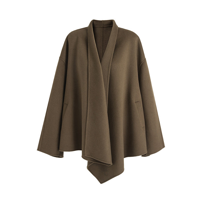 Urban Elegance Wool Cape Coat