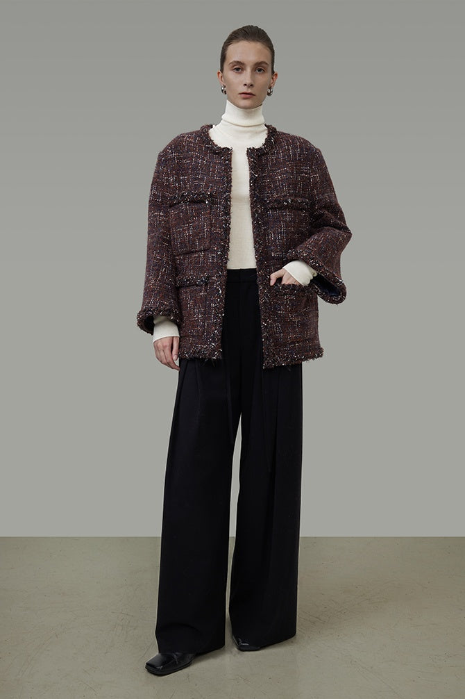 Quiet Elegance Wool Knit Coat