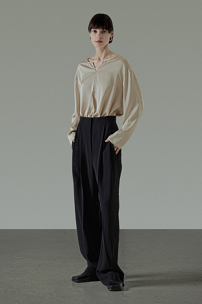 Effortless Drape Satin Tunic