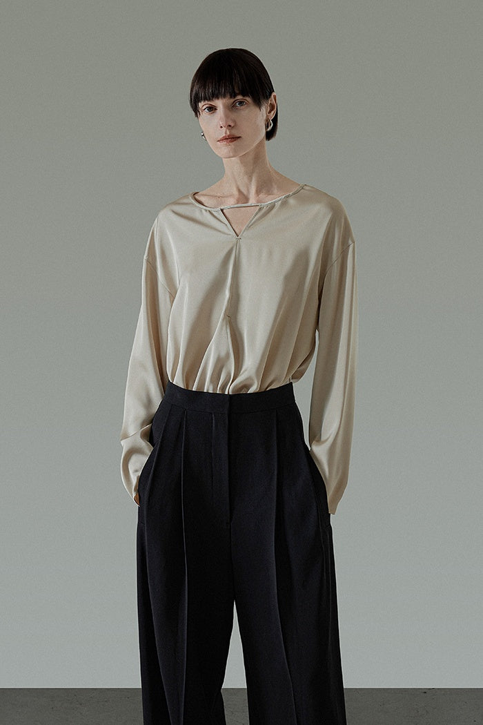 Effortless Drape Satin Tunic