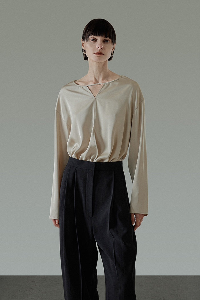 Effortless Drape Satin Tunic