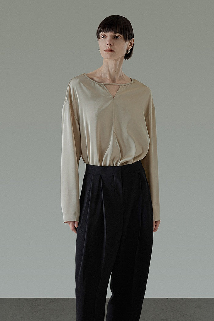 Effortless Drape Satin Tunic