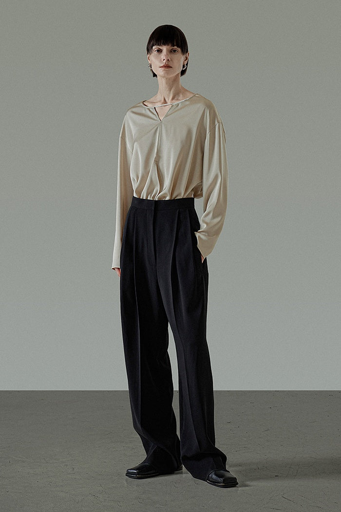 Effortless Drape Satin Tunic