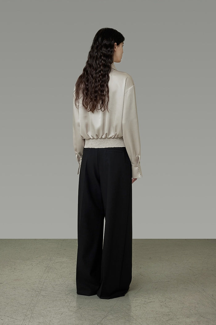 Chic Parisian V-Neck Twist Blouse