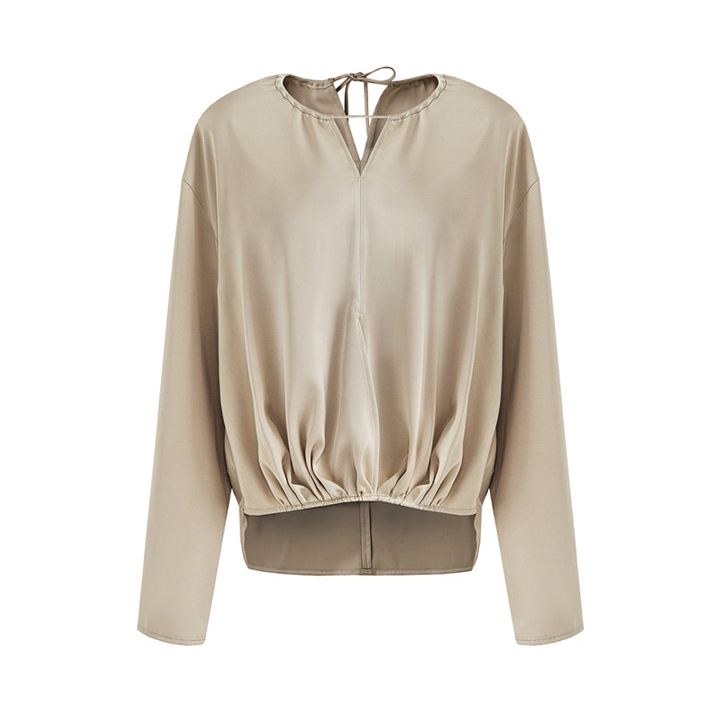 Effortless Drape Satin Tunic