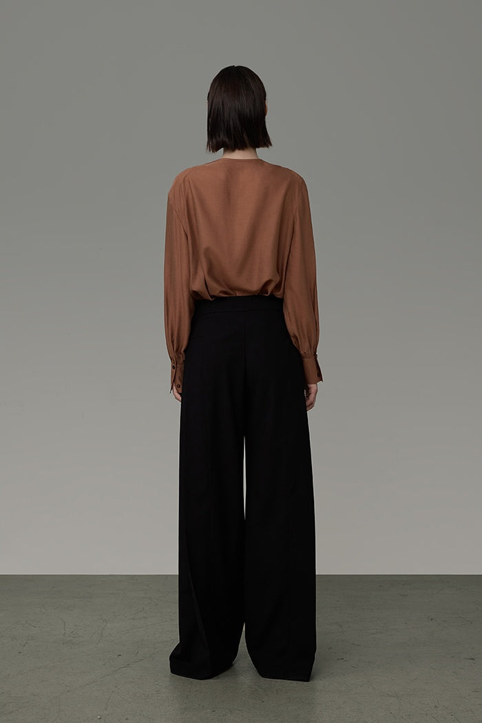 Chic Asymmetric Ruffle Elegant Top