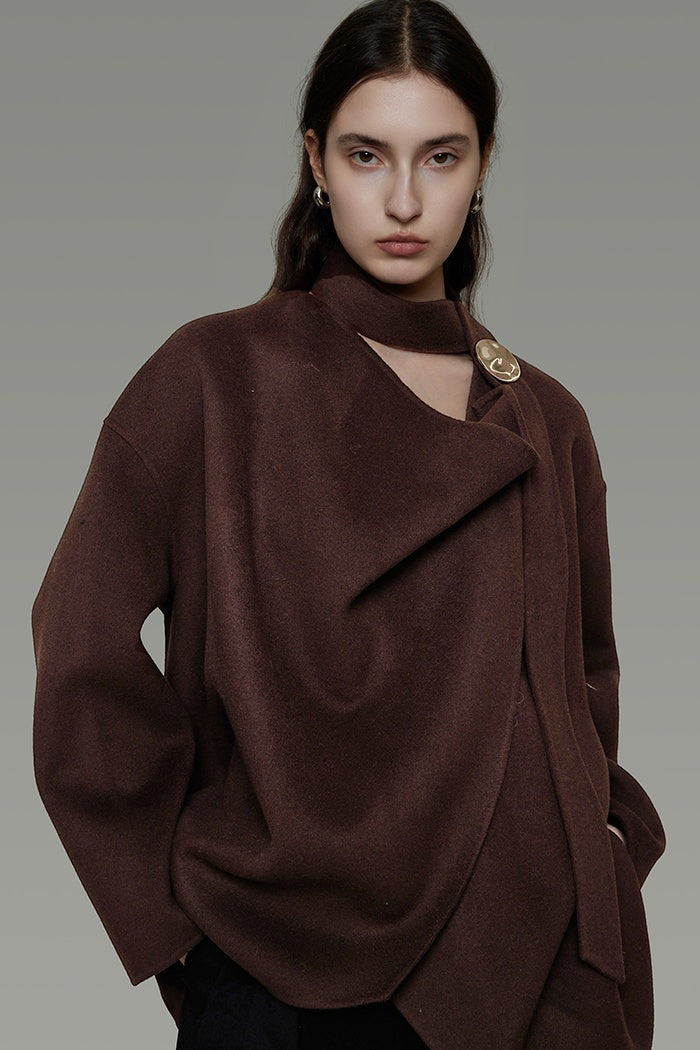 Quiet Luxury Wool Tailored Coat