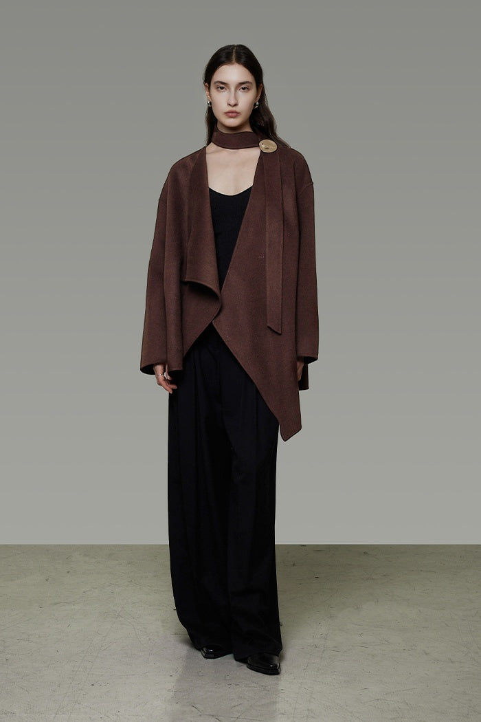 Quiet Luxury Wool Tailored Coat