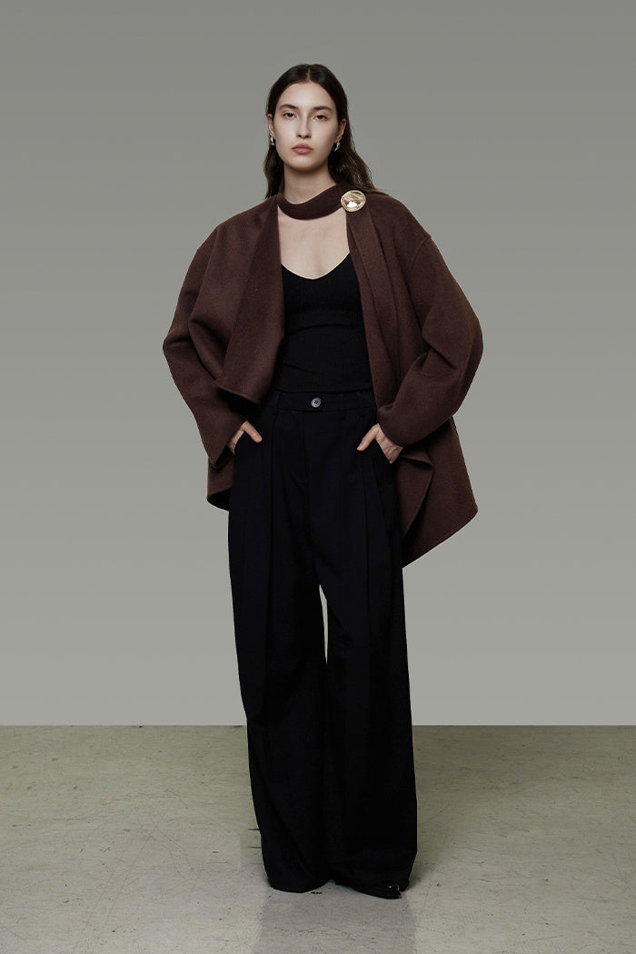 Quiet Luxury Wool Tailored Coat