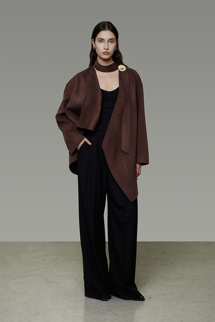 Quiet Luxury Wool Tailored Coat