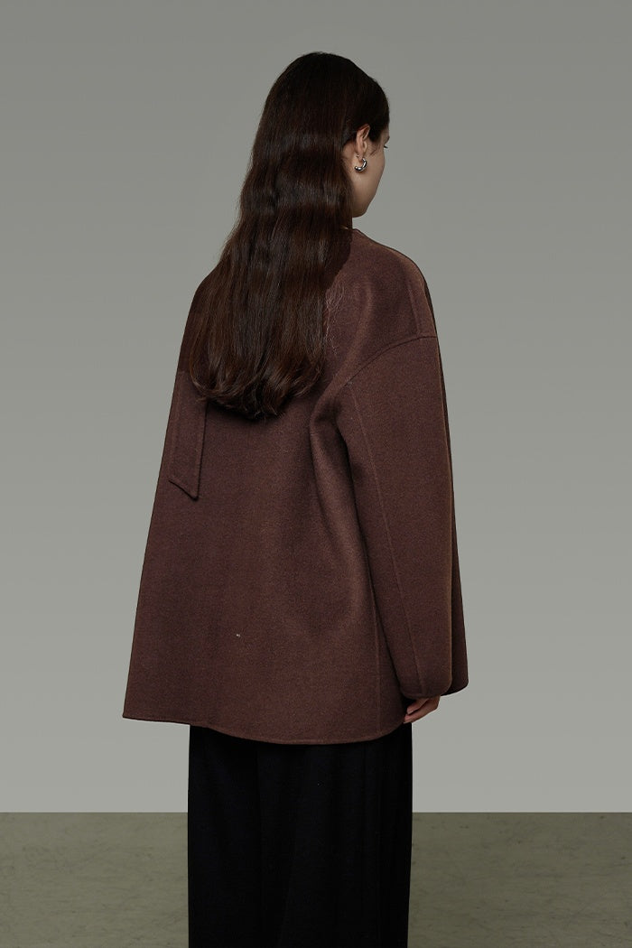 Quiet Luxury Wool Tailored Coat