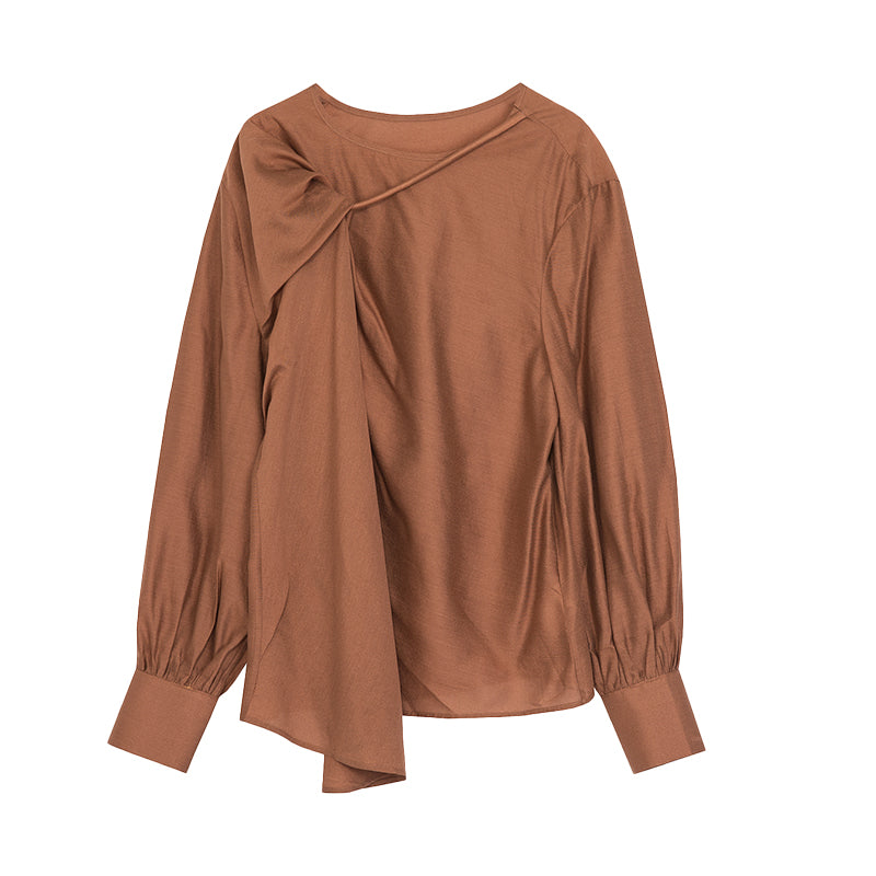 Chic Asymmetric Ruffle Elegant Top