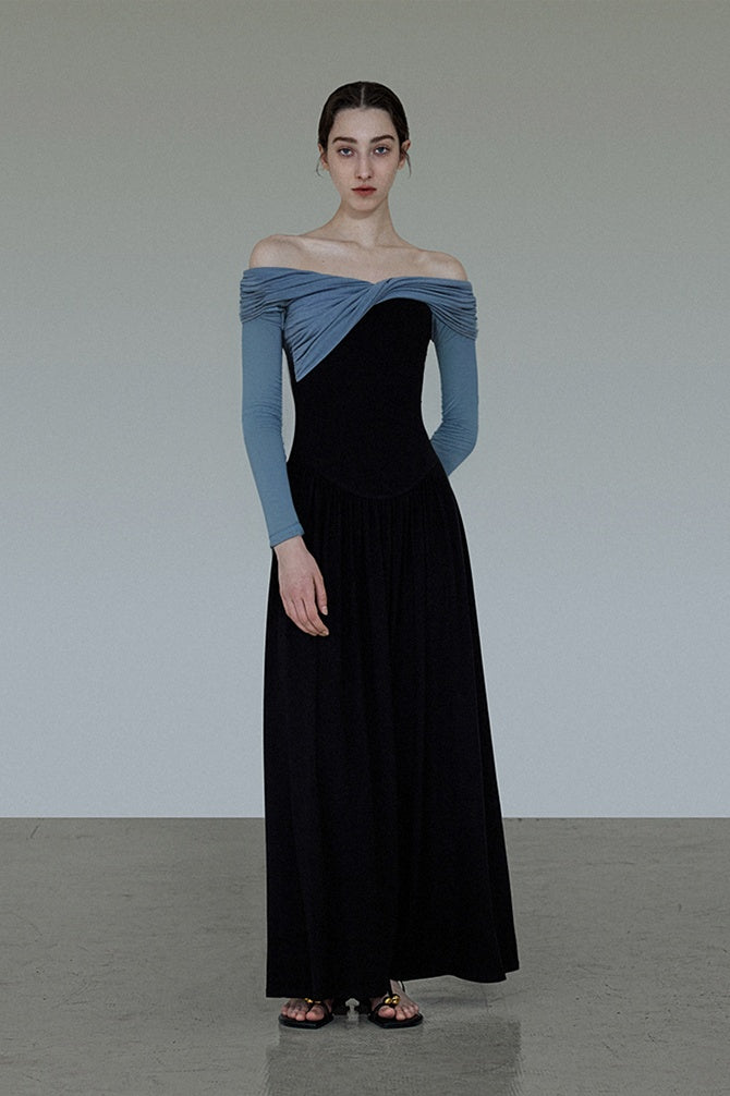 Sculpted Elegance Asymmetric Knit Dress