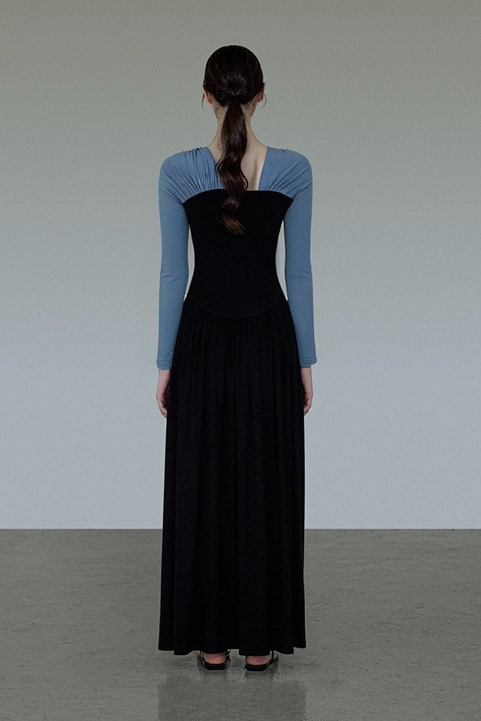 Sculpted Elegance Asymmetric Knit Dress