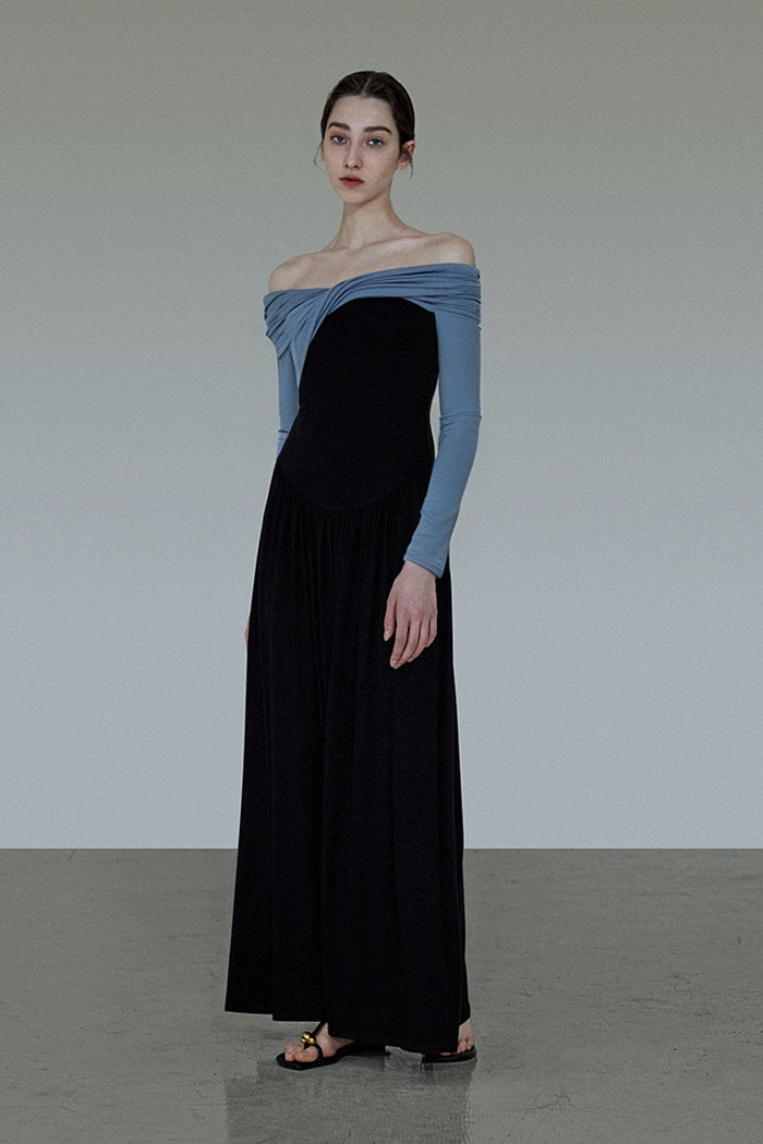 Sculpted Elegance Asymmetric Knit Dress