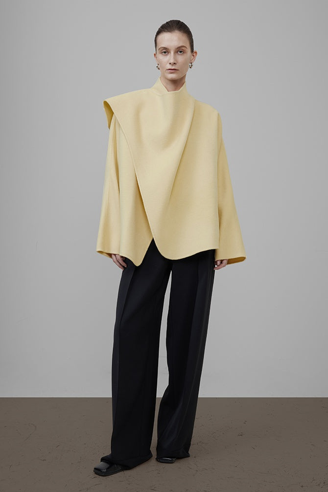 Tailored Wool Sculpted Short Coat