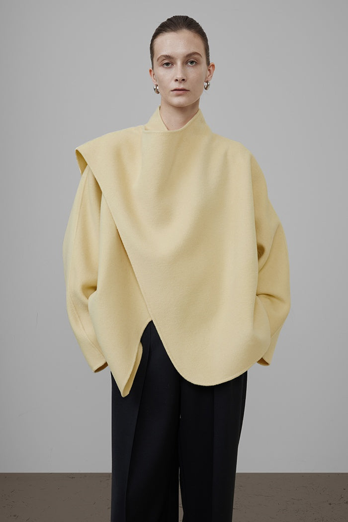 Tailored Wool Sculpted Short Coat