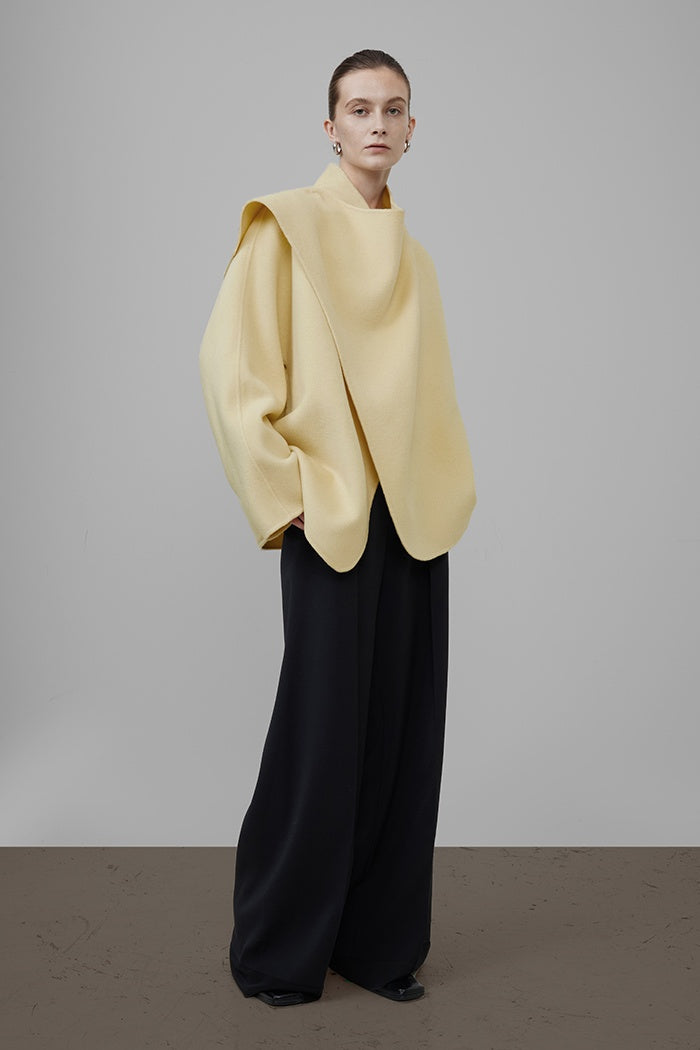 Tailored Wool Sculpted Short Coat