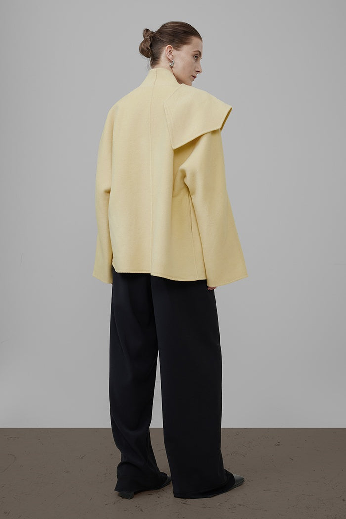 Tailored Wool Sculpted Short Coat