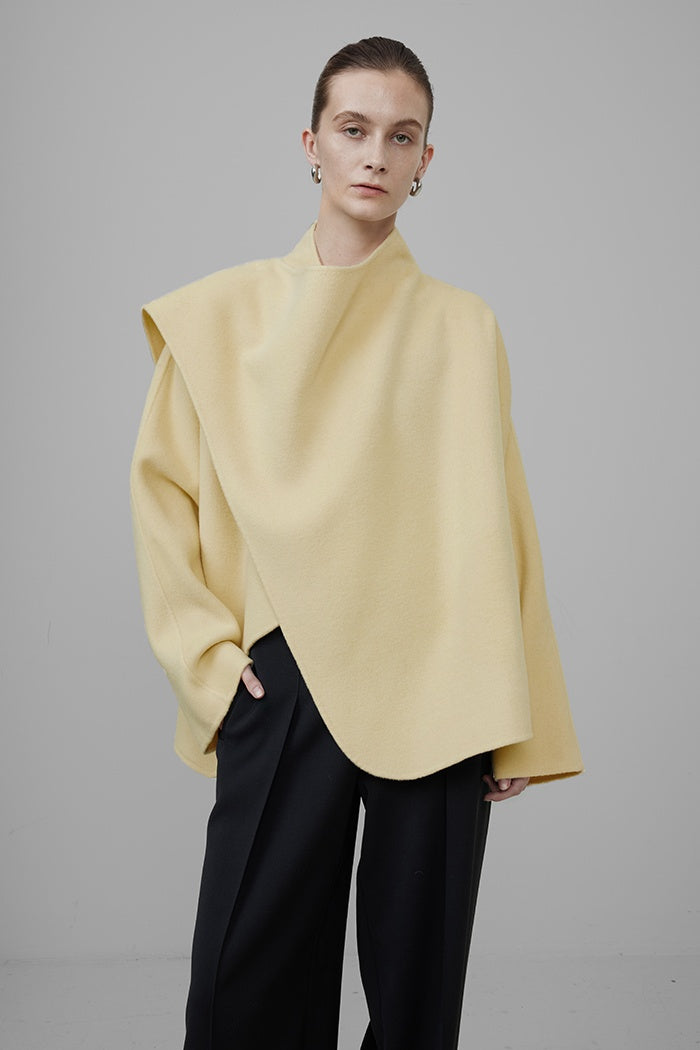 Tailored Wool Sculpted Short Coat